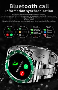 Smart Watch for Men Business Clock Steel Belt Smartwatch Bluetooth appelez la fréquence cardiaque fitness imperméable Sports Montres AW12