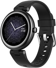 Montre intelligente pour femmes IP68 étanche, montre ronde pour femmes pour téléphones iOS Android Fitness Tracker