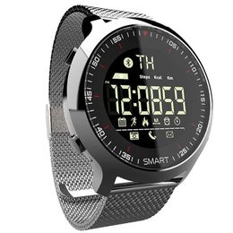 Horloges IP68 Waterdichte 5ATM Stappenteller Bericht Herinnering Lange Standby Time Backlight Fitness Tracker Polshorloge Armband Smart Watch