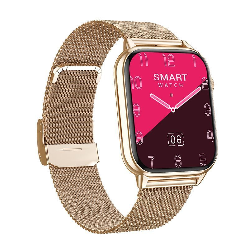 Smart Watch Make/Risposta Chiama Fitness con pressione arteriosa Monitoraggio della frequenza cardiaca Monitoraggio da 1,9 pollici HD Telefono Bluetooth Bluetooth IP67 Smartwatch impermeabile da donna Silver Silver