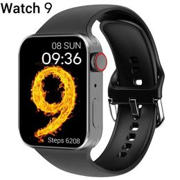 Smart Watch Series 9 8 45mm 2.1 "Mannen Dames Horloge Bluetooth Oproep Armband Polsband Draadloos opladen Fitness Tracker Sport Smartwatch IWO Voor Android IOS Horloges 848DD