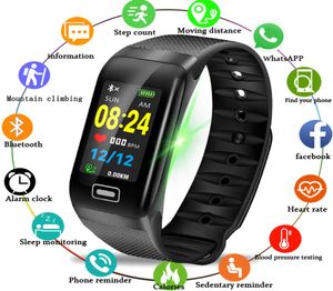 Smart Watch Sport Fitness Tracker Rate de tension artérielle IP67 Pidomètre de bande intelligente iOS Android Smart Bracelet Wrist9251051