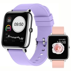 Reloj inteligente Impermeable Fitness Reloj deportivo Rastreador de frecuencia cardíaca Recordatorio de mensaje de llamada Bluetooth Smartwatch para Android iOS fuselaje delgado Pantalla completa táctil gratis