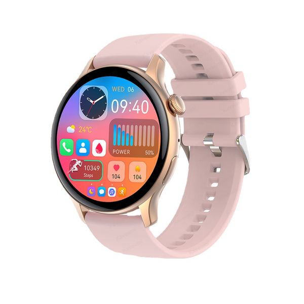 Reloj inteligente para hombres y mujeres, con Bluetooth, llamada, visualización siempre de tiempo, frecuencia cardíaca, deportes, salud, reloj inteligente IP68 con música resistente al agua