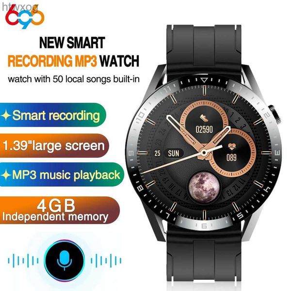 Montres intelligentes 1020 minutes petit enregistreur vocal montre intelligente hommes 4GB mémoire lecteur de musique MP3 local enregistrement Intelligent BT appel Smartwatch hommes YQ240125