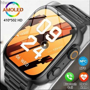 Montres connectées 2023 HK95 Ultra Smartwatch hommes femmes NFC AMOLED écran montre intelligente Bluetooth appel sang oxygène fréquence cardiaque Sport montre étanche YQ240125