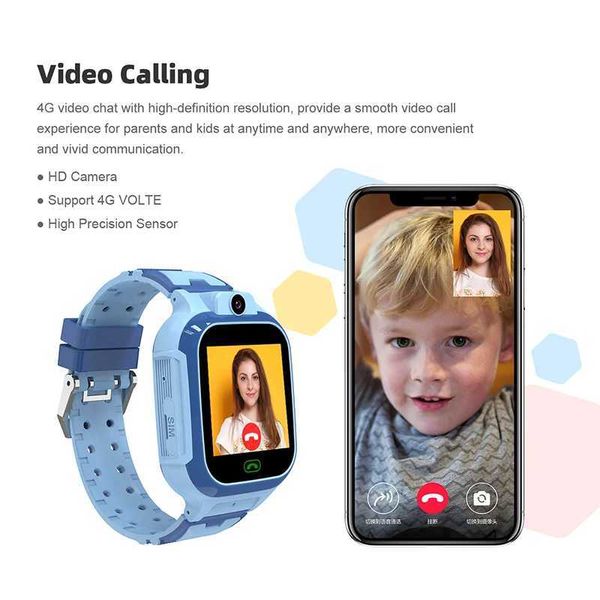 Montres intelligentes 2023 nouveau pour Xiaomi GPS montre intelligente pour enfants 4G piste appel vidéo caméra SOS affichage étanche localisation LBS Tracker SmartWatch