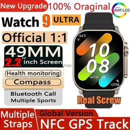 Smart Watches 2023 Nieuwste IWO Ultra 9 Gen 2 Smart Watch Heren 49 mm 2,2 inch HD-scherm GPS NFC Waterdichte smartwatch Sport Fitnesshorloge PK HW8