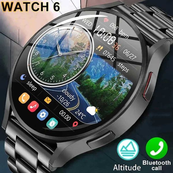 Smart Watches 2024 New Watch 6 Pro Smartwatch Men Women Women Amoled toujours exposée bt appelle GPS Track Smartwatch pour iOS Android PK Hellowatch3