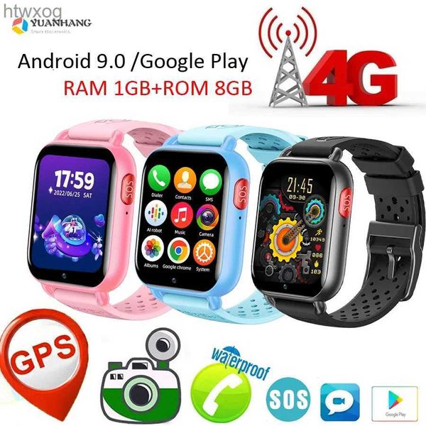 Relojes inteligentes Android 9 Smart 4G Cámara remota GPS Trace Localizar niño estudiante Google Play Monitor de ritmo cardíaco Termómetro Smartwatch Teléfono Reloj YQ240125