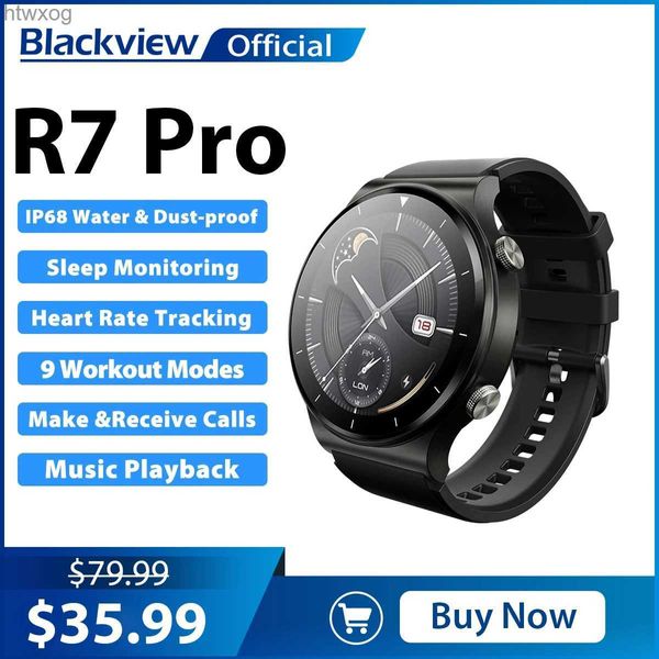 Relojes inteligentes Blackview 2023 R7 Pro IP68 Reloj inteligente de fitness resistente al agua Almacenamiento de llamadas Bluetooth Reloj inteligente para hombres y mujeres Android IOS YQ240125