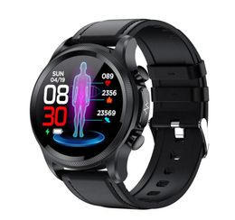 Montres intelligentes cardica sang montre intelligente ECG Surveillance de la pression artérielle Température du corps Smartwatch Men IP68 imperméable Fitn8476816