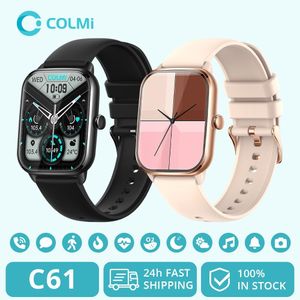 Slimme horloges COLMI C61 smartwatch 19 inch volledig scherm Bluetooth bellen hartslag slaapmonitor 100 sportmodellen horloge voor heren dames 230909