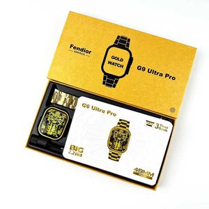 Relojes inteligentes Cámaras domo Nuevo G9 Ultra Pro Gold Smart Ultra Series 8 Llamada Bluetooth Hombres Smart 2023 Carga ultra inalámbrica para Apple x0706