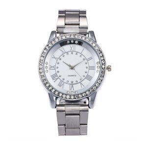 Smart Watches Drop Women Rhinestone Watch Fashion Casual Silver Rose Gold Mesh Polshipes Gift Clock Relogio Feminino