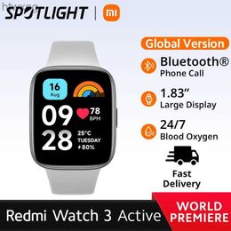 Montres intelligentes Livraison rapide Watch 3 ActiveGlobal Version Smartwatch Moniteur d'oxygène sanguin Écran LCD 1,83 '' Autonomie de la batterie de 12 jours YQ240125