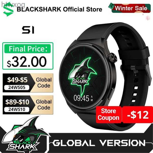 Relojes inteligentes Versión global Black Shark S1 Smartwatch 1.43 '' Pantalla AMOLED 10 días de duración de la batería Bluetooth 5.3 Compatible con más de 100 modos deportivos YQ240125
