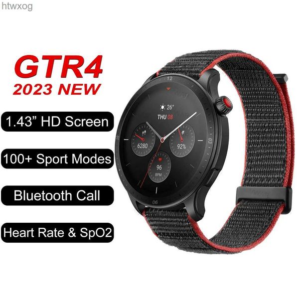 Relojes inteligentes Reloj inteligente GTR4 para hombres 1,43 pulgadas Llamada Bluetooth Frecuencia cardíaca Presión arterial GTR 4 Reloj inteligente Más de 100 modos deportivos Relojes para YQ240125