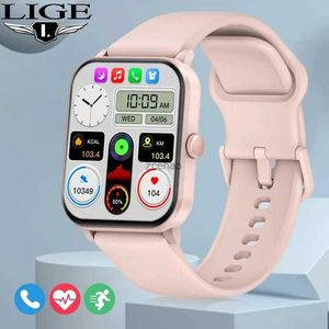 Montres intelligentes LIGE AI voix montre intelligente femme sport Fitness Bluetooth appel étanche Bracelet fréquence cardiaque moniteur de sommeil pour dames Smartwatch