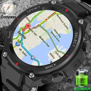 Montres intelligentes nouveaux hommes de plein air sport Smartwatch GPS suivi boussole surveillance de la fréquence cardiaque IP67 étanche Smartwatch pour Android YQ240125