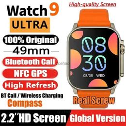 Montres intelligentes Nouvelle montre intelligente 9 Ultra Gen 2 montre Ultra IWO montre Ultra NFC Smartwatch série 9 appel Bluetooth 2,2 pouces montre de fitness sans fil