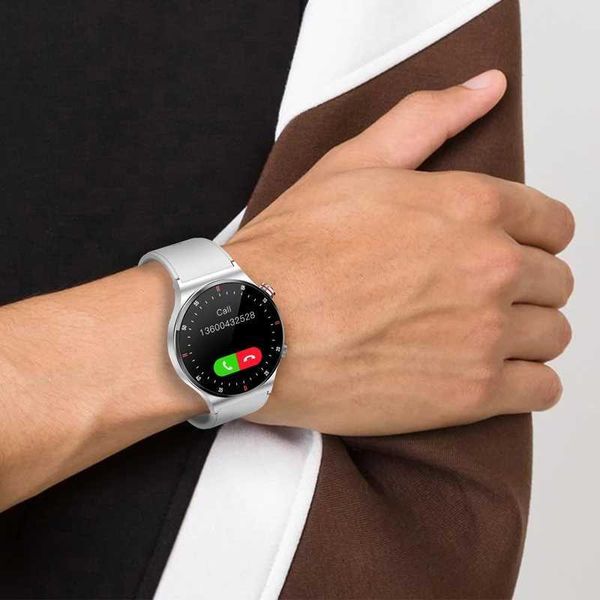 Relojes inteligentes NFC Bluetooth Llamada Reloj inteligente Hombres AMOLED Botón giratorio impermeable 2023 Nuevo ECG + PPG Smartwatch Hombre Sport Fitness Tracker + BoxL2401