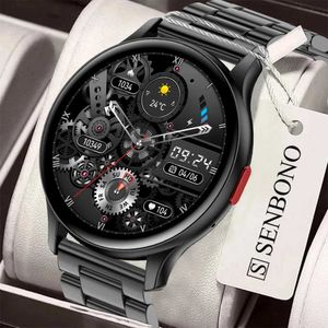 Smart Watches SENBONO MAX11 2023 Smart Watch 1,43 inch AMOLED 100 sportmodi Spraakoproep Horloge Altijd op display Smartwatch voor heren Dames