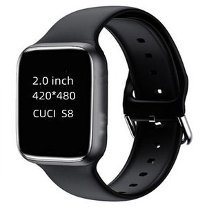 montres intelligentes série 9 Utral9 2,0 pouces Tracker de fréquence cardiaque Pression artérielle IP67 étanche Sport Appel Bluetooth Cadran personnalisé 3UI pk DZ09 Montre Android Wearfit 8