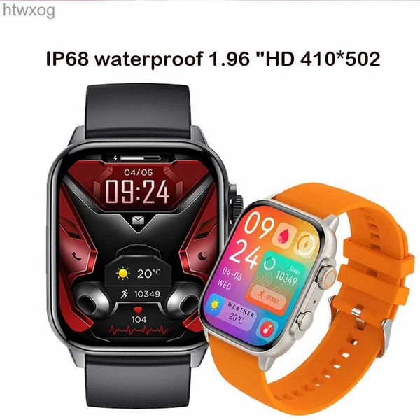 Montres intelligentes Montre intelligente 1.96 pouces HD 410*502 Bluetooth appel surveillance de la santé jeu Assistant vocal réveil Smartwatch hommes pour téléphone Oppo YQ240125