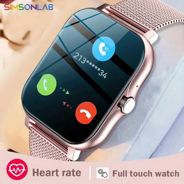 Montres intelligentes montre intelligente pour hommes femmes cadeau 1.44 écran tactile complet sport Fitness montres Bluetooth appels numérique Smartwatch montre-bracelet