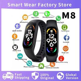 Relojes inteligentes Reloj inteligente M8 Hombres Mujeres Smartband Smartwatch Fitness Rastreador de ritmo cardíaco Presión arterial Deporte Pulsera inteligente para Band 8