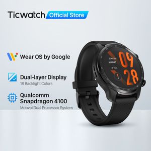 Montres intelligentes TicWatch Pro 3 Ultra GPS Wear OS Smartwatch hommes 4100 Mobvoi système à double processeur montre surveillance de l'oxygène dans le sang 230909