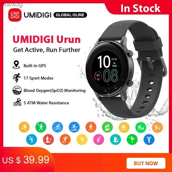 Montres intelligentes UMIDIGI Urun Smartwatch GPS IP68 bande étanche 1.1 couleur fréquence cardiaque surveillance du sommeil Sport horloge intelligente pour montre Android YQ240125