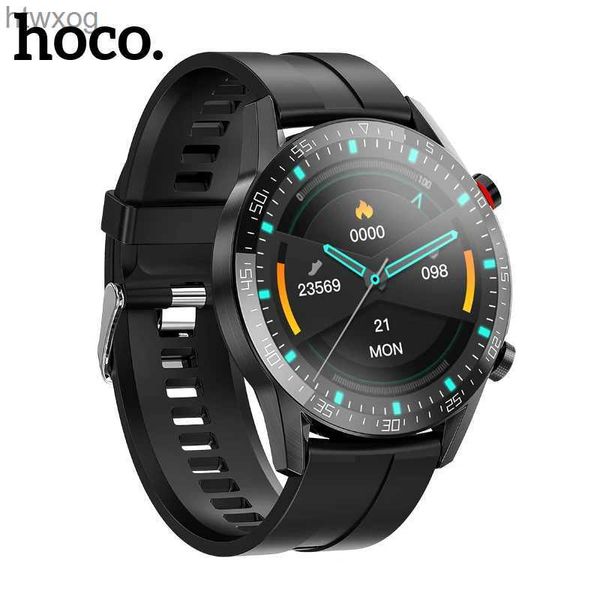 Relojes inteligentes Versión actualizadaHoco Y2 Pro Pantalla TFT de 1,28 pulgadas IP68 Pulsera deportiva impermeable Monitor de ritmo cardíaco durante el sueño Versión de llamada Smartwatch YQ240125