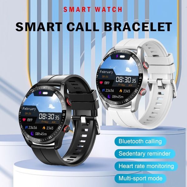 Montres intelligentes Montre Bluetooth Appel Ecg Ppg Écran tactile complet Rappel d'informations météorologiques Multi Voice Sports Mode Bracelet 230909