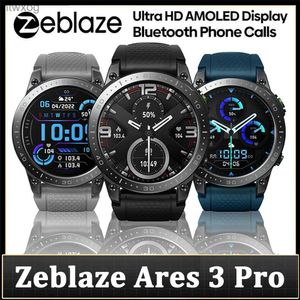 Montres intelligentes Zeblaze Ares 3 Pro montre intelligente 1,43 pouces écran Ultra HD AMOLED appels vocaux plus de 100 modes sportifs moniteur de santé 24H Smartwatch YQ240125