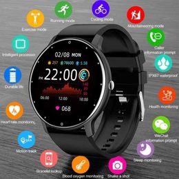 Relojes inteligentes ZL02D Reloj inteligente para hombres con pantalla táctil completa, rastreador de ejercicios deportivo IP68, reloj inteligente Bluetooth resistente al agua para hombres y mujeres, teléfono inteligente 2023