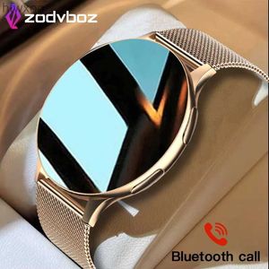 Montres connectées Zodvboz 2023 nouvelle montre intelligente ronde Smartwatch Bluetooth appels montres hommes femmes Fitness Bracelet personnalisé montre visage + boîte-cadeau YQ240125