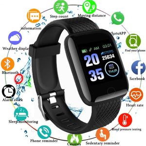 Bracelet intelligent 116 Plus montre de fréquence cardiaque bracelet intelligent sport étanche Smartwatch Android tous compatibles