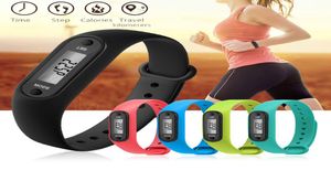 Bracelets intelligents Digital LCD Silicone Bracelet Podomètres Run Step Adulte Sport Fitness Tracker Montre Multifonction Marche Calo3910157