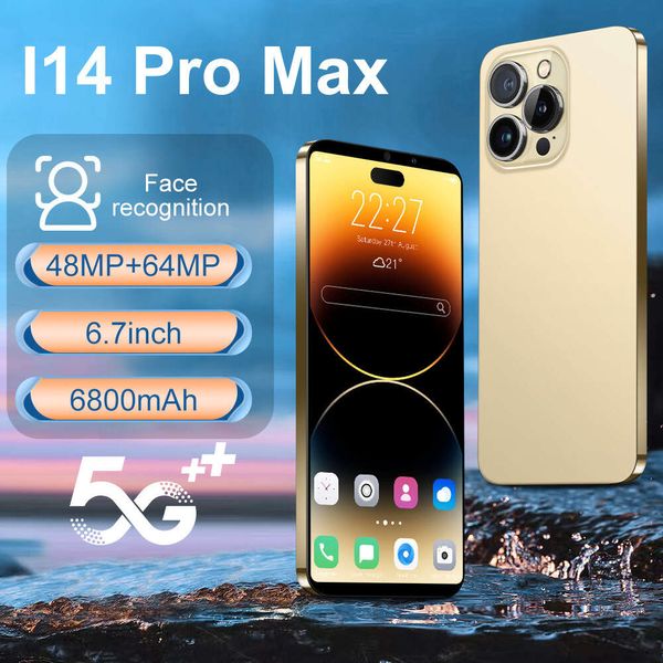 Smartphone I14 Pro Max 6,7 pouces grand écran haute définition 16 + 1 To transmission directe mobile