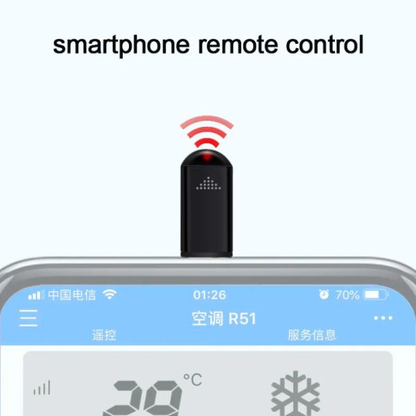 Control remoto de teléfonos inteligentes Blasters IR Type C USB para Lightin Universal Smart Infrarroed App Control Adapter para Air acondicionador de TV