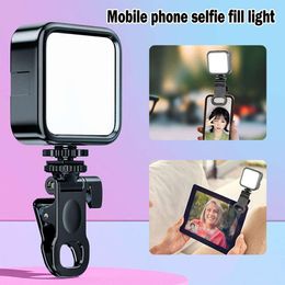 Lumière LED portative de vidéoconférence de Selfie de Smartphone Compatible pour l'appareil-photo d'ordinateur Portable d'ipad de téléphone Portable