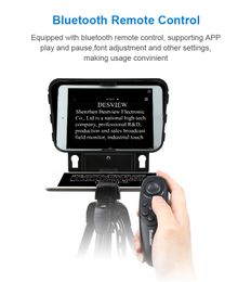Smartphone / Tablet / DSLR-camera Teleprompter met afstandsbediening ondersteunt brede hoeklens voor speech live video