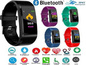 Smartwatch Hypertenue Ression du moniteur de fréquence cardiaque sport Écran de couleur étape de pas de bracelet Pidomètre Bluetooth Smart Watch pour 5573353