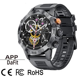 Montre intelligente Dafit Bluetooth5.3 montre-bracelet intelligente extérieure étanche IP68 1.53 pouces écran fréquence cardiaque pression d'oxygène sanguin moniteur de santé Ai Assistant vocal