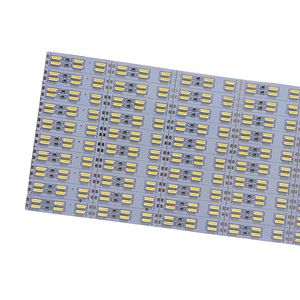 Tira de luces Led SMD 7020, doble fila, 120 LED/M, 50CM, 100CM, DC12V, tira dura de LED, tiras rígidas de aluminio LED blancas frías