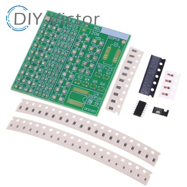 SMD NE555 CD4017 Componentes de LED parpadeantes giratorios SMT LQFP44 PRÁCTICA DE PRÁCTICA DE SOLDADOR