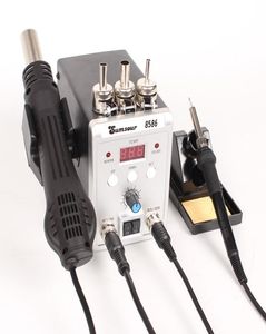 SMD REARK Soldering Station 8586 700W 2 en 1 Pantalla digital Soldadura de aire Iron 220V110V Herramienta de reparación de soldadura ESD9798971