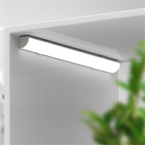 Barre lumineuse rigide LED COB 320/M, 9 W/m, dc 24v, canal en aluminium en forme de V avec couvercle laiteux pour éclairage d'armoire